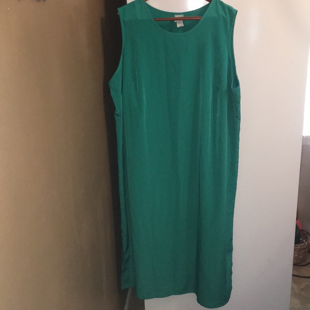 Plus size Teal color Sheath Dress